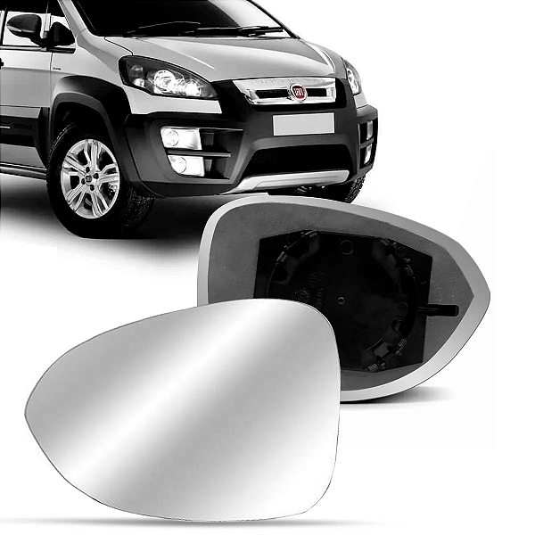 LENTE ESPELHO RETROVISOR IDEA 2011 A 2016 COM BASE BLAWER