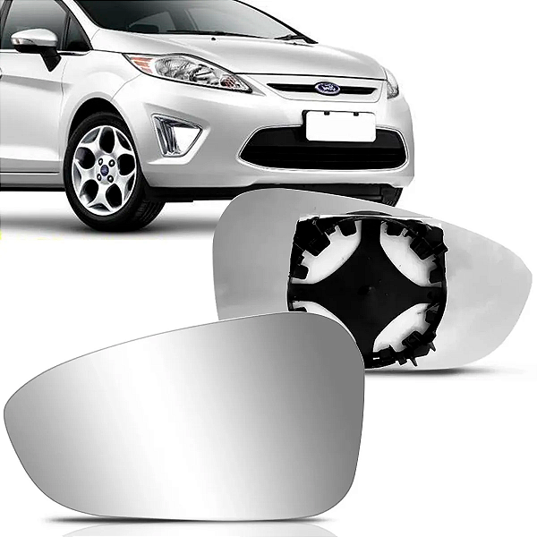 LENTE ESPELHO RETROVISOR NEW FIESTA 2011 A 2019 COM BASE BLAWER