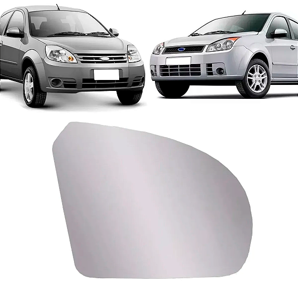 LENTE ESPELHO RETROVISOR FIESTA 2003 A 2014 KA 2008 A 2013 COM BASE