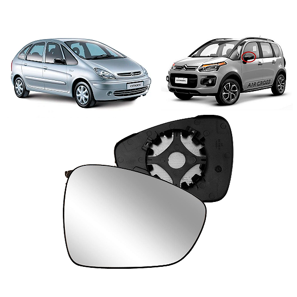 LENTE RETROVISOR CITROEN C3 2003 a 2012 PICASSO COM BASE BLAWER