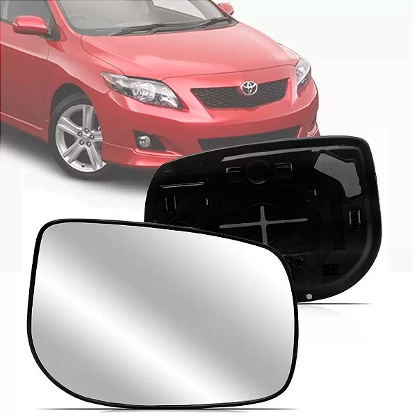 LENTE RETROVISOR COROLLA 2009 A 2014 COM BASE BLAWER