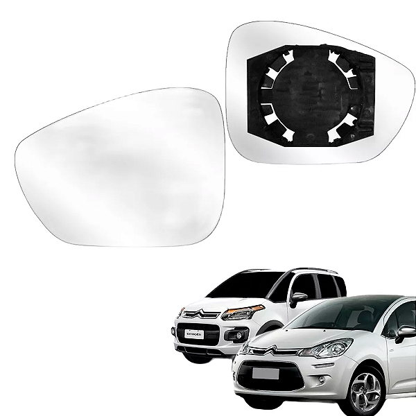 LENTE RETROVISOR CITROEN C3 2012 EM DIANTE C4 COM BASE