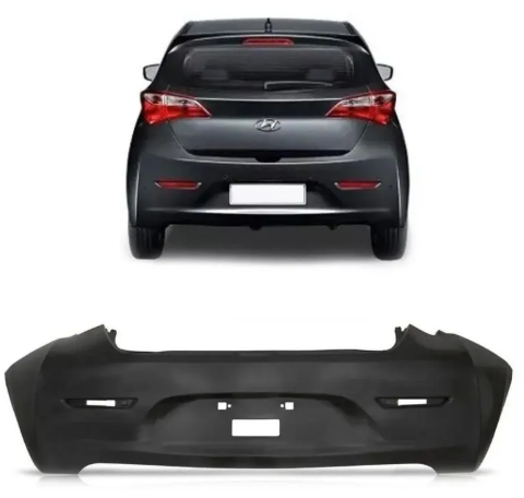 PARACHOQUE TRASEIRO HB20 12/15 HATCH PRETO LISO