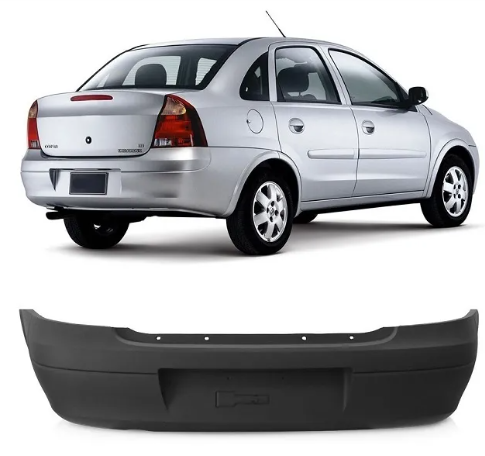 PARACHOQUE TRASEIRO CORSA SEDAN 03/12 PRETO LISO