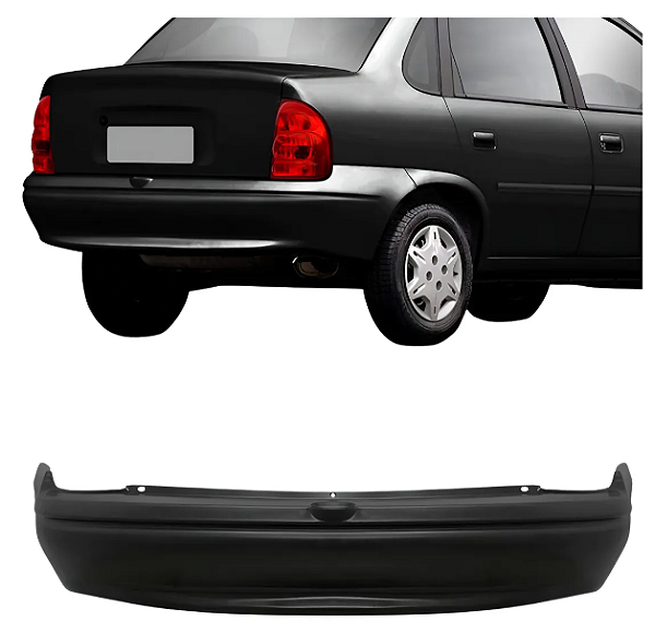 PARACHOQUE TRASEIRO CORSA SEDAN 96/10 PRETO LISO