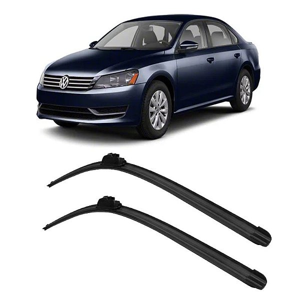 PAR DE PALHETA LIMPADOR DIANTEIRO DE SILICONE 24/19 JETTA 2013 EM DIANTE PASSAT 2013 EM DIANTE