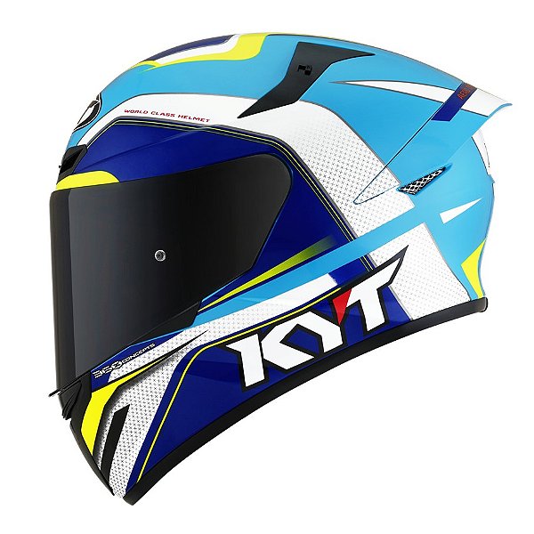 CAPACETE TT-COURSE GRAND PRIX BRANCO/AZUL KYT