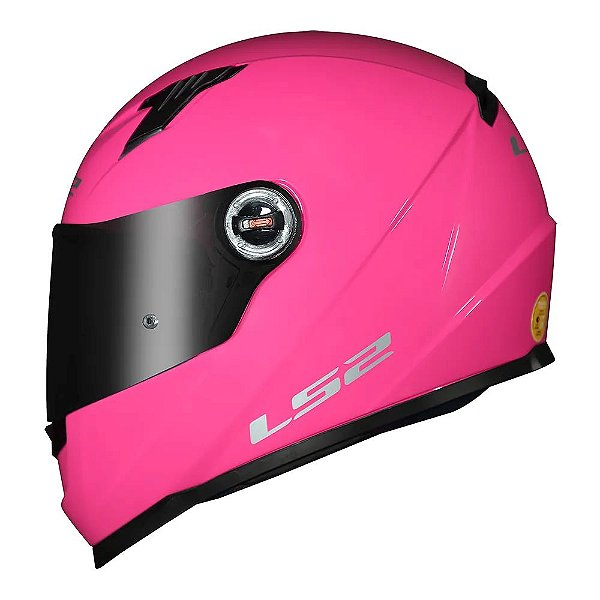 CAPACETE FF358 CLASSIC MONOCOLOR ROSA LS2