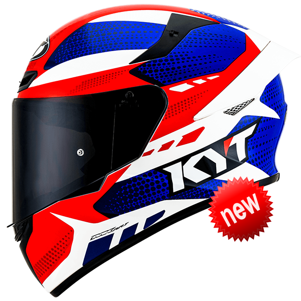 CAPACETE TT-COURSE GEAR AZUL/VERMELHO KYT