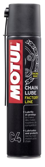 LUBRIFICANTE P/ CORRENTE CHAIN LUBE C4 FACTORY LINE 400ML MOTUL