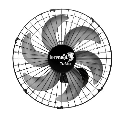 Ventilador de Parede Loren-Sid Tufão 50 M2 Preto Bivolt - Ref 2125