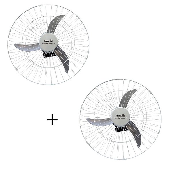 Ventilador de Parede Loren-Sid Tufão Sprint 60 M3 Branco Bivolt ( 02 Unidades ) Ref-9290