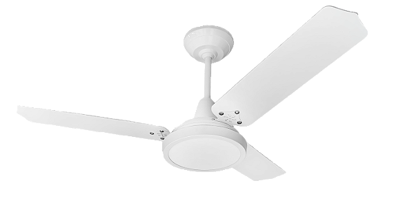Ventilador de Teto Loren-Sid Diplo M3 Lumi LED Branco 3V 127V com Pás Brancas de Madeira Ref-10260