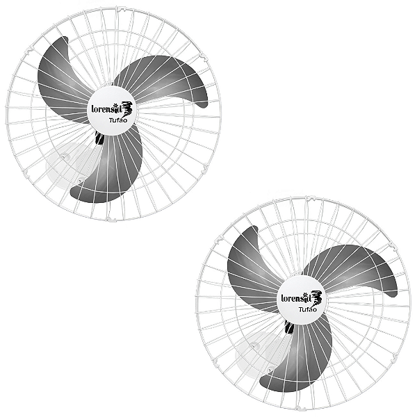 Ventiladores de Parede Loren-Sid Tufão 60 M2 Branco Bivolt ( 02 Unidades ) Ref-1657