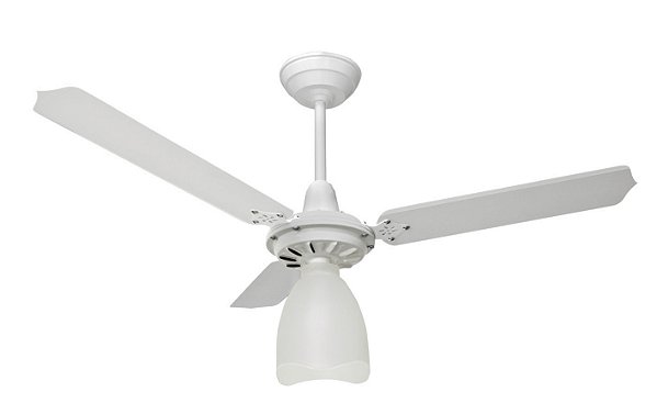 Ventilador de Teto Loren-Sid Diplo M2 Lumi Branco 3V 127V com Pás de Madeira Branca Ref-801