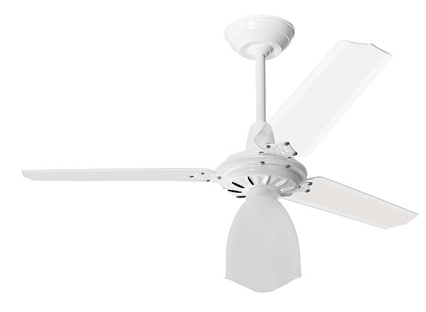 Ventilador de Teto Loren-Sid Diplo M3 Lumi Branco 3V 127V com Pás Injetadas Transparentes Ref-287