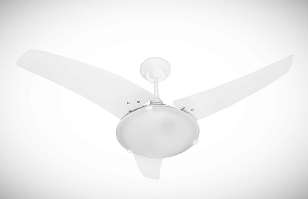 Ventilador de Teto Loren-Sid Diplo M3 Uranio Branco 220V com Pas Brancas Madeira 3P04M Ref-8200