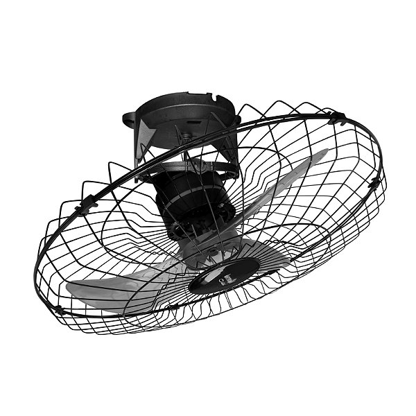Ventilador de Teto Turbo 60 M1 Orbital Loren-Sid Preto Grade de Aço Bivolt Ref-1915