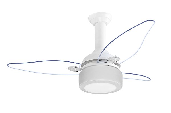 Ventilador de Teto Loren-Sid Aristocrata LED BR Branco M1 Pa Injetada Transparente 3P05I-TR 220V Ref-2566
