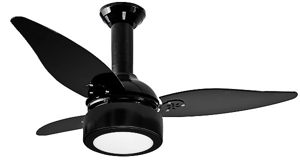 Ventilador de Teto Loren-Sid Aristocrata Preto LED Preto M1 Pa Injetada Preta 3P05I-PT 127V Ref-2470