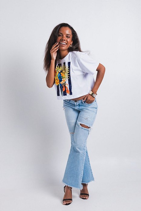 CROPPED "PAPAGAIO" BRANCO