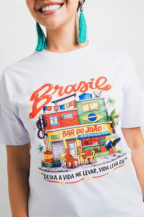 CAMISETA "BRASILEIRA" - P AO G5 - BRANCA