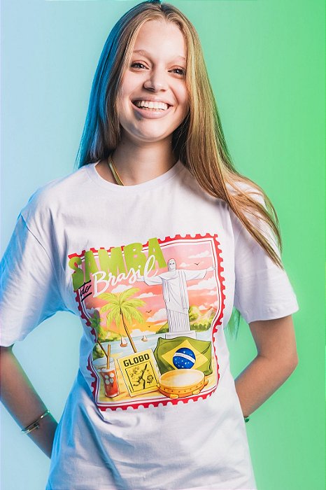 CAMISETA "SAMBA" - P AO G5 - BRANCA