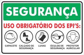 Placa Uso Obrigatório de EPI