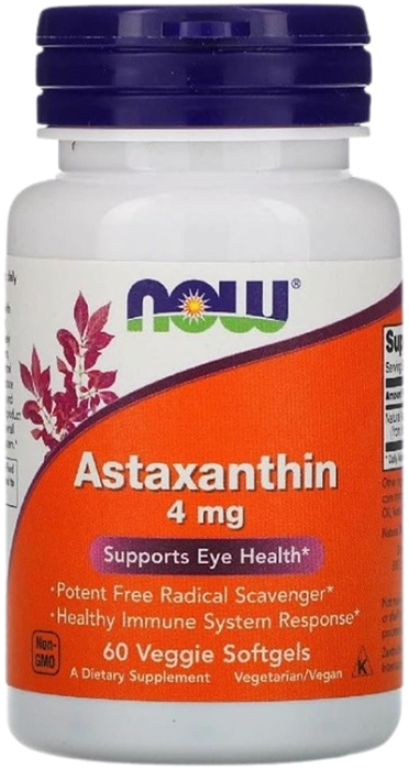 Now astaxanthin 4dmg 60caps gel