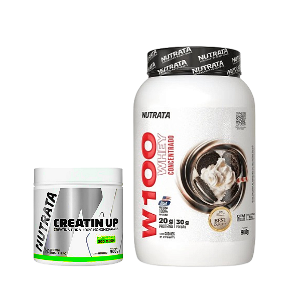 Promoção NutrataSNF W100 whey concentrado 900g + Creatin Up 300g