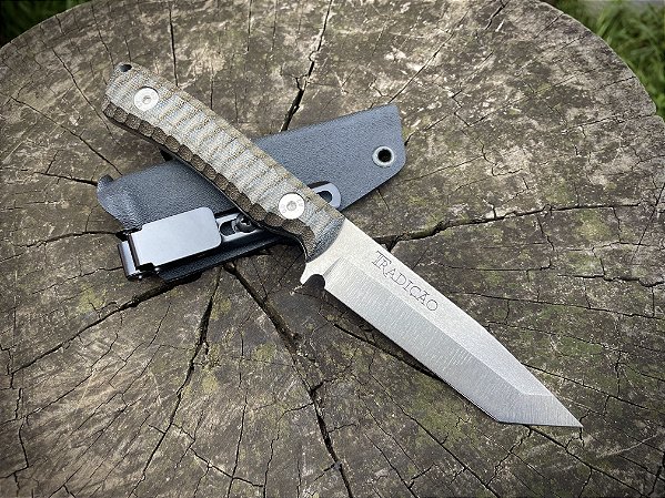 Faca para EDC, modelo Companion Tantô Inox Sandvik 14c28n