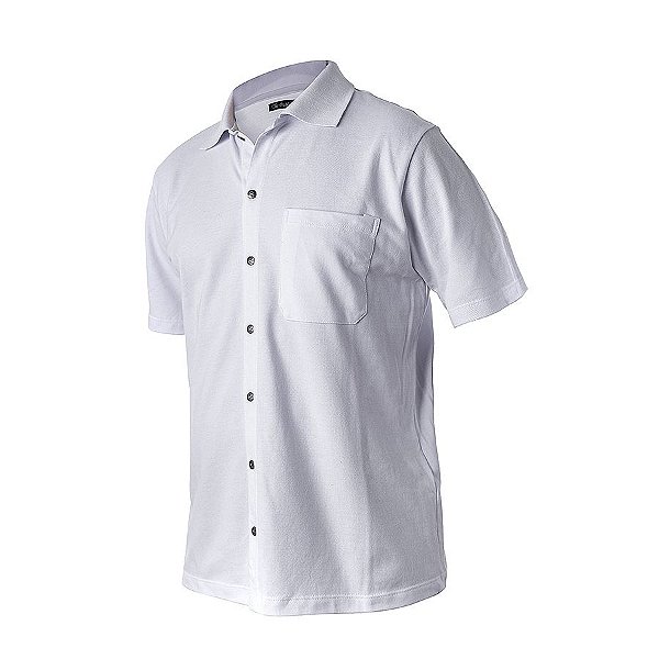 Camisa Polo Branca com Abertura Total Frontal - Camisas, Blusas e Polos com  Botão | The Button