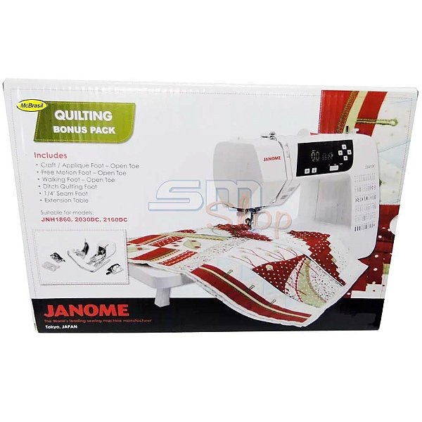 Kit De Mesa Extensora E Calcadores para Máquina de Costura Janome