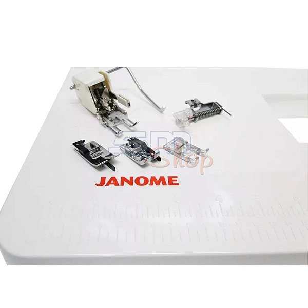 Kit De Mesa Extensora E Calcadores para Máquina de Costura Janome ServMak Máquina de