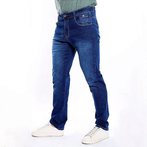 Calça Jeans PRS Bolso Celular Skinny Blue Stone