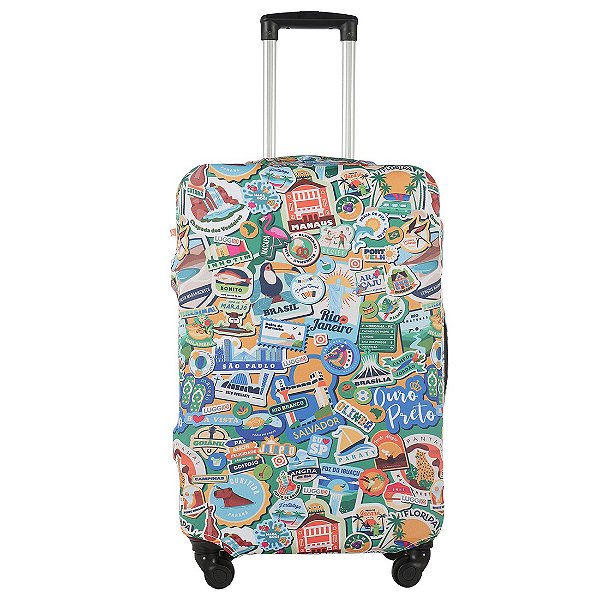 Capa para Mala Luggio Basic Estampa Brasileira