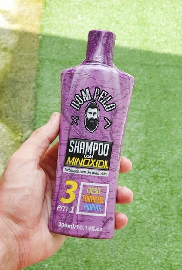 Shampoo com minoxidil 15% - Ã³timo para Calvicie e barba -