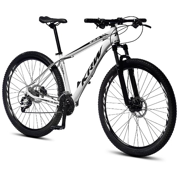 Bicicleta Aro 29 KRW Alumínio 27 Vel Freio a Disco Hidráulico e Trava R8