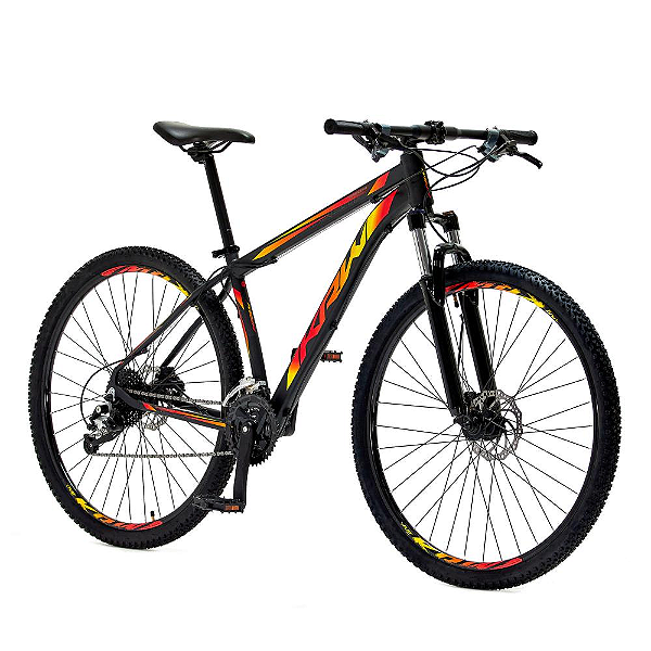 Bicicleta Aro 29 KRW Spotlight Alumínio Shimano Altus 24 Vel Freio Hidráulico e Suspensão com trava - SX17 (Outlet)