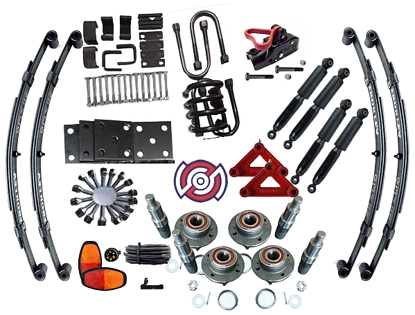 kit suspensão carretinha truck 800kg Fiat