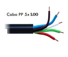 Cabo Flexível Pp De 5 Vias Multi-cor Vias 1.00 Mm