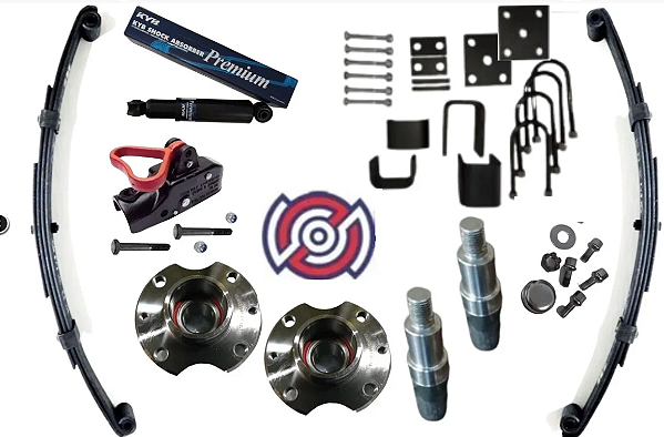 Kit Suspensão Capacidade 300kg com sistema de freio Fiat