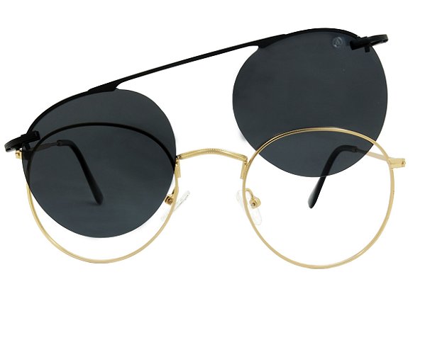 Óculos Clipon Trachel Dourado | Les Bains - Óculos de Sol, Armações e  Lentes de Grau | Les Bains