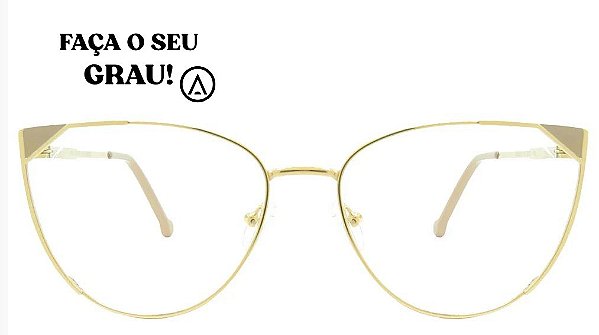 Armação de Grau Jaya Nude e Dourado