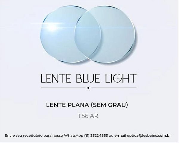 Lentes com Filtro da Luz Azul (Blue Light) Sem Grau