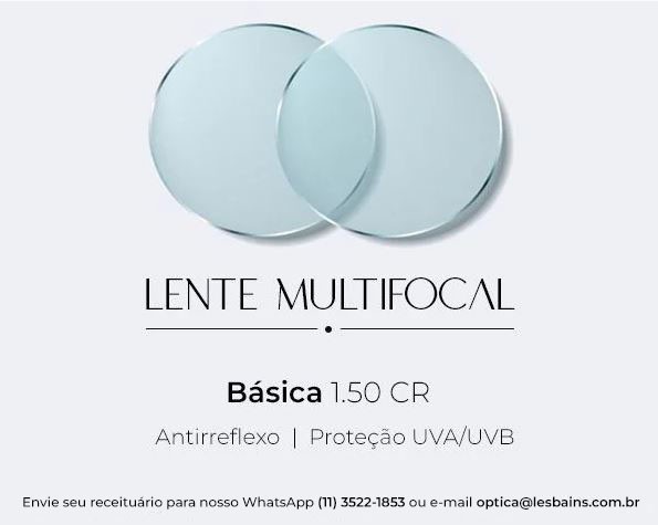 Lente Multifocal Antirreflexo Básica: 1.50 CRs