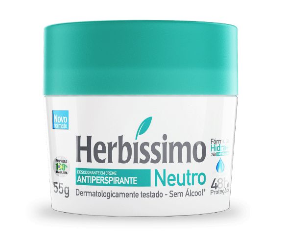 Desodorante Vegano Creme Antitranspirante Herbissimo Neutro 55g