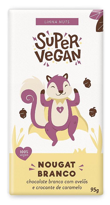 Chocolate Branco Super Vegan Nougat 95g