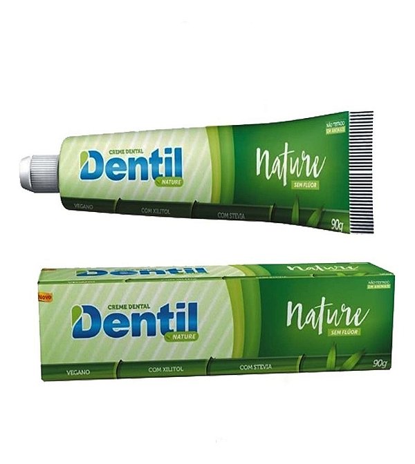 Creme Dental Vegano Sem Fluor Dentil Nature com Stevia 90g