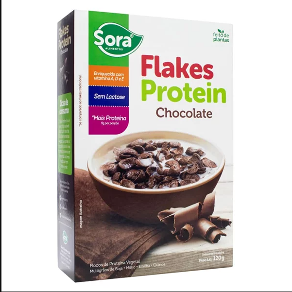 Cereal Matinal Flakes Protein Chocolate Sora 120g